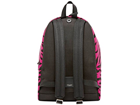 Saint Laurent Unisex Pink Zebra City Backpack