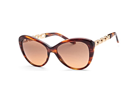 Ralph Lauren Men's Fashion 56mm Striped Havana Sunglasses | RL8184-500718-56