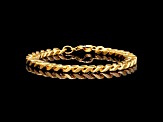 Invicta Jewelry Men's Yellow Plated Stainless Steel Curb Chain Bracelet (8.5mm) - 8.5"
