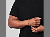 Invicta Jewelry Men's Yellow Plated Stainless Steel Curb Chain Bracelet (8.5mm) - 8.5"