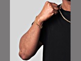 Invicta Jewelry Men's Yellow Plated Stainless Steel Curb Chain Bracelet (8.5mm) - 8.5"