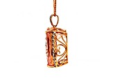 39.80 Ctw Morganite and 1.10 Ctw White Diamond Pendant in 18K RG