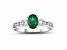 1.20ctw Emerald and Diamond Ring in 14k White Gold