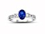 1.40ctw Oval Sapphire and Diamond Ring in 14k White Gold