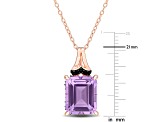 and Black Sapphire Pendant with Chain in Rhodium Over Sterling Silver