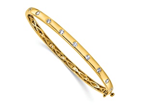 14K Yellow Gold Lab Grown Diamond VS/SI GH, Bangle Bracelet 0.792ctw