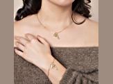 14K Solid Gold Paperclip Lock And Key Bracelet Necklace Set