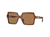 Versace Women's Fashion 55mm Transparent Brown Sunglasses|VE4441-5028-O-55