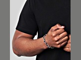 Invicta Jewelry Men's Beveled Edge Large Nautical Oval Link Chain Steel Bracelet (10mm) - 9"