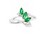 0.41ctw Emerald and Diamond Ring in 14k White Gold