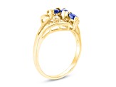 0.41ctw Sapphire and Diamond Ring in 14k Yellow Gold