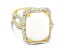 Judith Ripka 7.25ct White Agate And 2.63ctw Bella Luce 14K Gold Clad Ring