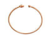 14K Rose Gold Lab Grown Diamond VS/SI GH, Floral Flexible Bangle