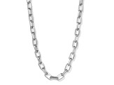 Invicta Jewelry Men's Beveled Edge Large Nautical Oval Link Chain Necklace (10mm) - 24"