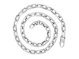 Invicta Jewelry Men's Beveled Edge Large Nautical Oval Link Chain Necklace (10mm) - 24"