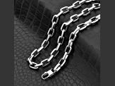 Invicta Jewelry Men's Beveled Edge Large Nautical Oval Link Chain Necklace (10mm) - 24"