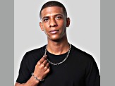 Invicta Jewelry Men's Beveled Edge Large Nautical Oval Link Chain Necklace (10mm) - 24"