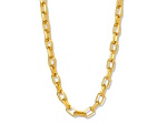 Invicta Jewelry Men's Beveled Edge Large Oval Link Yellow Steel Chain Necklace (10mm) - 24"