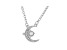Judith Ripka 0.14ct White Topaz Rhodium over Sterling Silver Crescent Moon Station Necklace