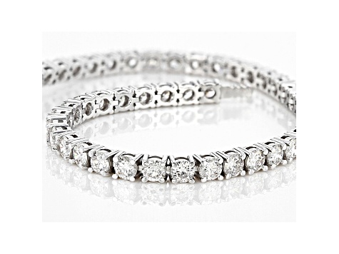 white lab-grown diamond 14kt white gold tennis bracelet 7.00ctw