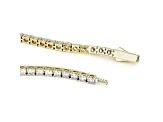 White Lab-Grown Diamond 14kt Yellow Gold Tennis Bracelet 7.00ctw