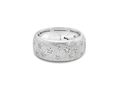 Judith Ripka Cubic Zirconia Rhodium Over Sterling Silver Ring 0.51ctw