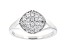 Round White Lab-Grown Diamond, 14kt White Gold Signet Ring 0.50ctw