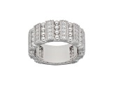 Judith Ripka 1.4ctw Round Bella Luce Diamond Simulant Rhodium Over Sterling Silver Ring