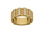 Judith Ripka 1.4ctw Round Bella Luce Diamond Simulant 14K Gold Clad Ring