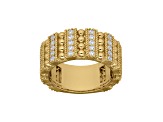 Judith Ripka 1.4ctw Round Bella Luce Diamond Simulant 14K Gold Clad Ring