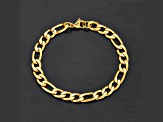 Invicta Jewelry Men's Figaro Chain Yellow Steel Bracelet (8mm) - 8.25"