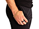 Invicta Jewelry Men's Figaro Chain Yellow Steel Bracelet (8mm) - 8.25"