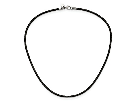 Genuine Leather 3mm Weave Woven Textured 20 Inch Cord
