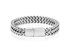 Invicta Jewelry Men's Double Franco Chain Steel Bracelet (14mm) - 8.75"