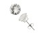 Lab Created White Sapphire Round 10K White Gold Stud Earrings 5.00ctw