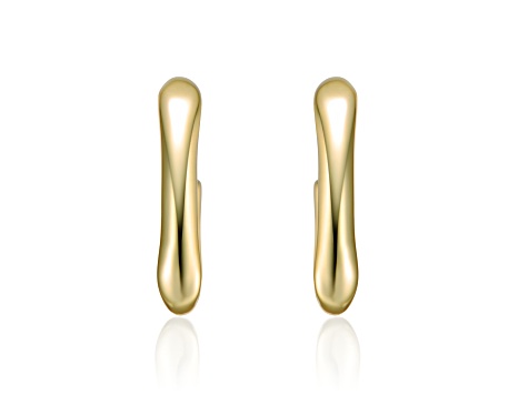 14k Gold Plated over Brass G-Shaped Hoop Earrings
