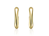 14k Gold Plated over Brass G-Shaped Hoop Earrings