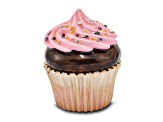 BERRIES 'N CRÈME Chocolate Cupcake Trinket Box