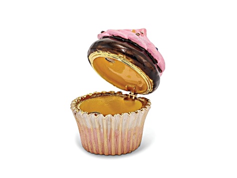 BERRIES 'N CRÈME Chocolate Cupcake Trinket Box