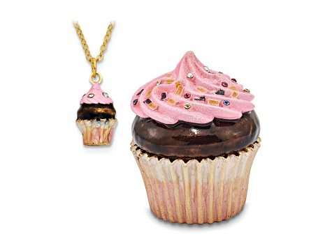 BERRIES 'N CRÈME Chocolate Cupcake Trinket Box
