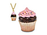 BERRIES 'N CRÈME Chocolate Cupcake Trinket Box