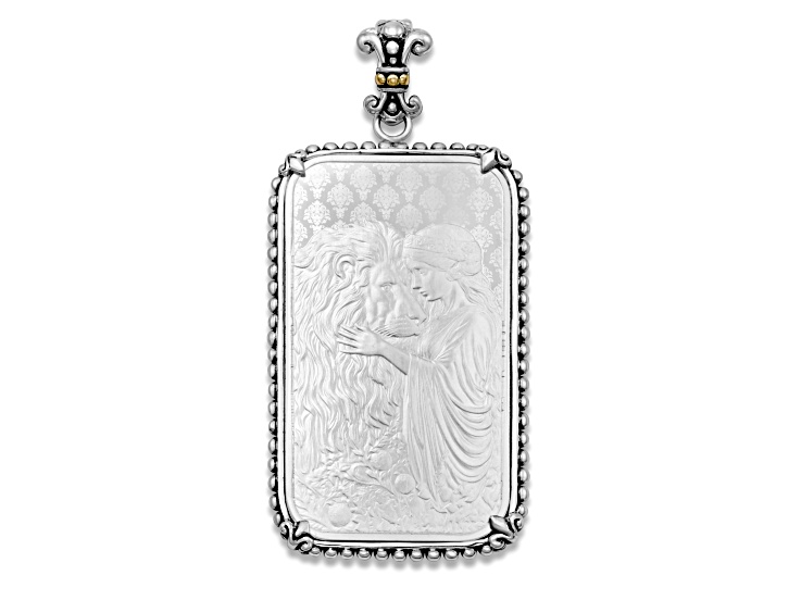 金工 光雲 福古槌 ガラスケース付　SILVER.P Silver Treasures by Samuel B. 1oz Una & the Lion Silver Ingot