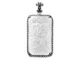 Silver Treasures by Samuel B. 1oz Una & the Lion Silver Ingot & 18k Gold Accent Bail Enhancer