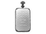 Silver Treasures by Samuel B. 1oz Una & the Lion Silver Ingot & 18k Gold Accent Bail Enhancer