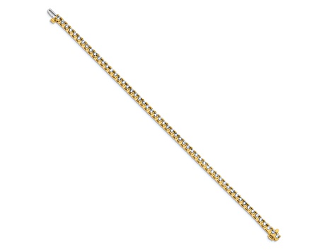 14K Yellow Gold 3.00 ct. Near Colorless Moissanite 4 Prong Tennis Bracelet