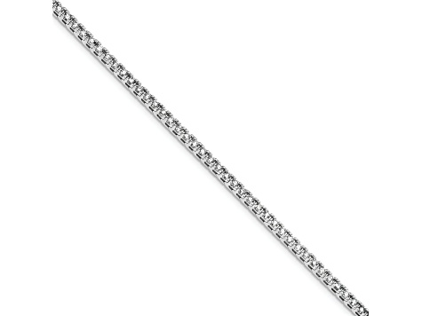 Rhodium Over 14K White Gold 3.00 ct. Near Colorless Moissanite 4 Prong Tennis Bracelet