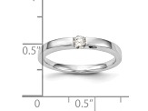 Rhodium Over 14K White Gold First Promise Diamond Promise/Engagement Ring 0.10ctw