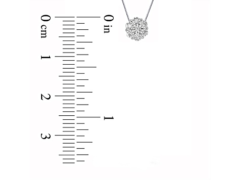 0.25ctw Diamond Cluster Pendant in 14k White Gold
