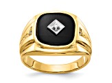 10K Yellow Gold Diamond Men's Ring