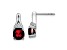 Rhodium Over 10k White Gold 2.5ctw Garnet January Birthstone and Diamond Dangle Earrings